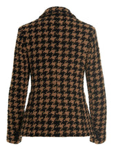 Houndstooth double breast blazer